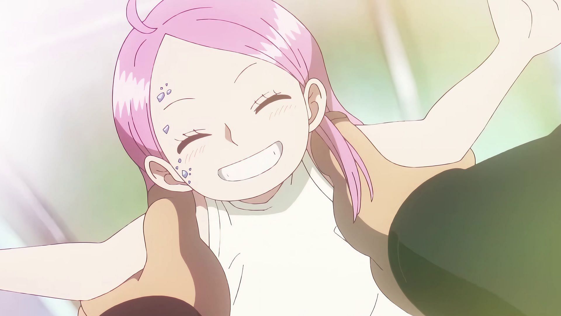 Bonney in Kuma's arms (Image via Toei Animation)